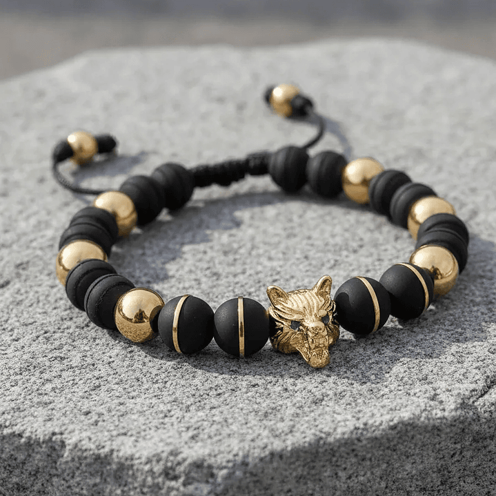 Pulsera Lobo Neopreno Acero Inoxidable 4