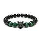 Pulsera Lobo Ónix Negro Ojo de Tigre Verde - Miniatura 1