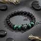 Pulsera Lobo Ónix Negro Ojo de Tigre Verde - Miniatura 4