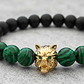 Pulsera Lobo Ónix Mate y Malaquita - Miniatura 2