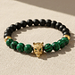 Pulsera Lobo Ónix Mate y Malaquita - Miniatura 4