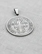 Medalla San Benito de Abad Grande Acero  - Miniatura 3