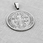 Medalla San Benito de Abad Grande Acero  - Miniatura 3