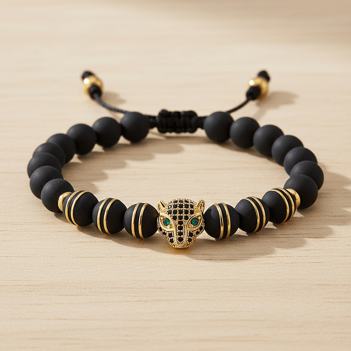 Pulsera Hombre Leopardo Neopreno Acero 3