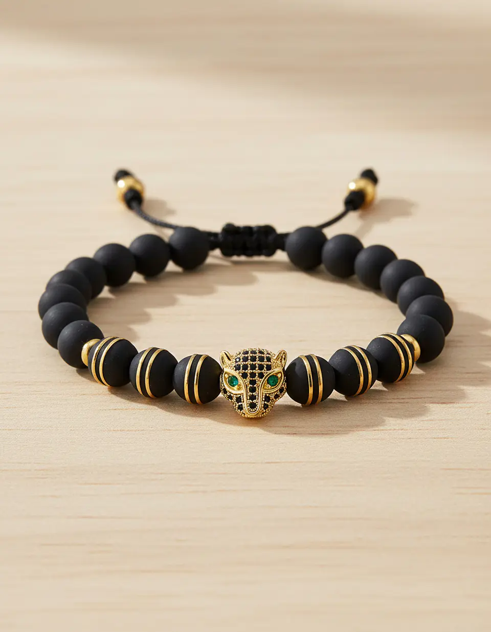Pulsera Hombre Leopardo Neopreno Acero 3