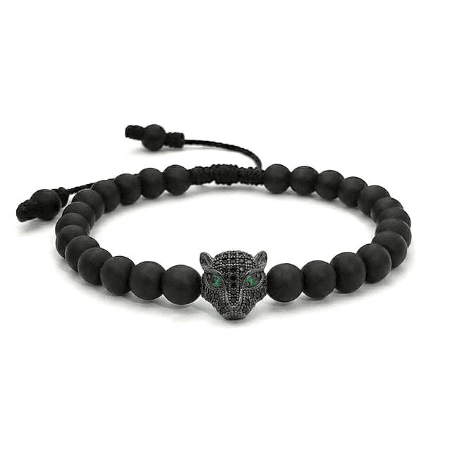 Pulsera Hombre Leopardo Ónix Mate (6mm) 1