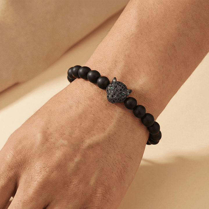 Pulsera Hombre Leopardo Ónix Mate (6mm) 2