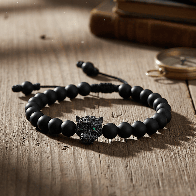 Pulsera Hombre Leopardo Ónix Mate (6mm) 3