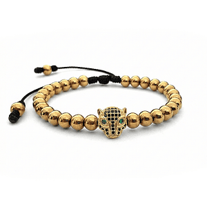 Pulsera Hombre Leopardo Acero Inoxidable (6mm)