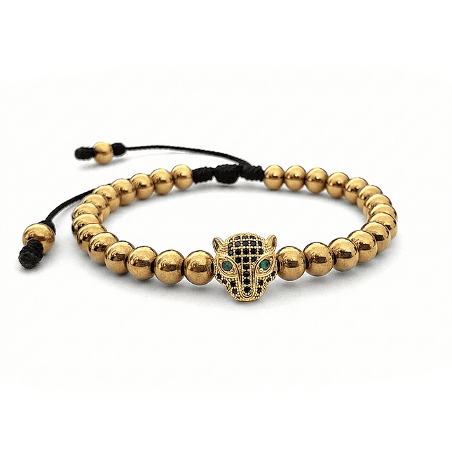 Pulsera Hombre Leopardo Acero Inoxidable (6mm) 1
