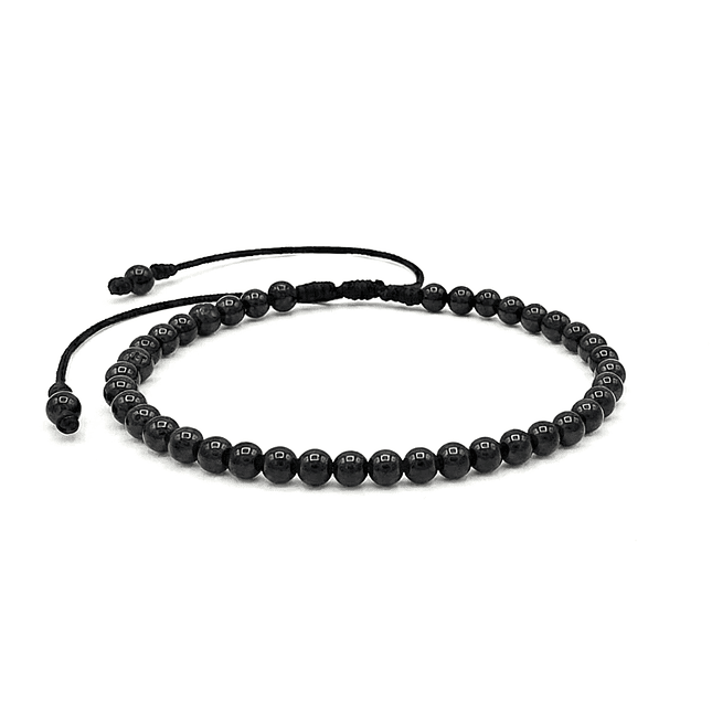 Pulsera Piedra Turmalina Negra Natural 4mm 1