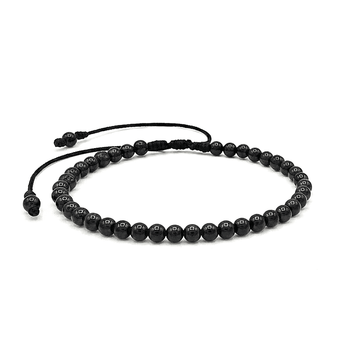 Pulsera Piedra Turmalina Negra Natural 4mm 1