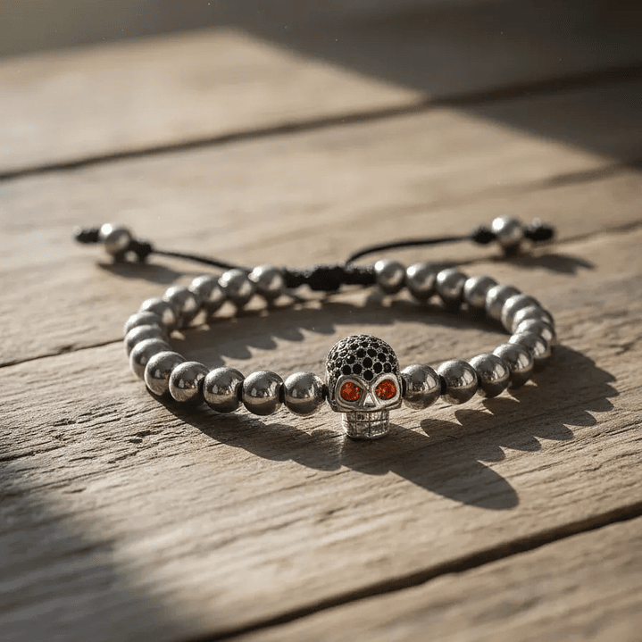 Pulsera Hombre Calavera Acero (6mm) 7