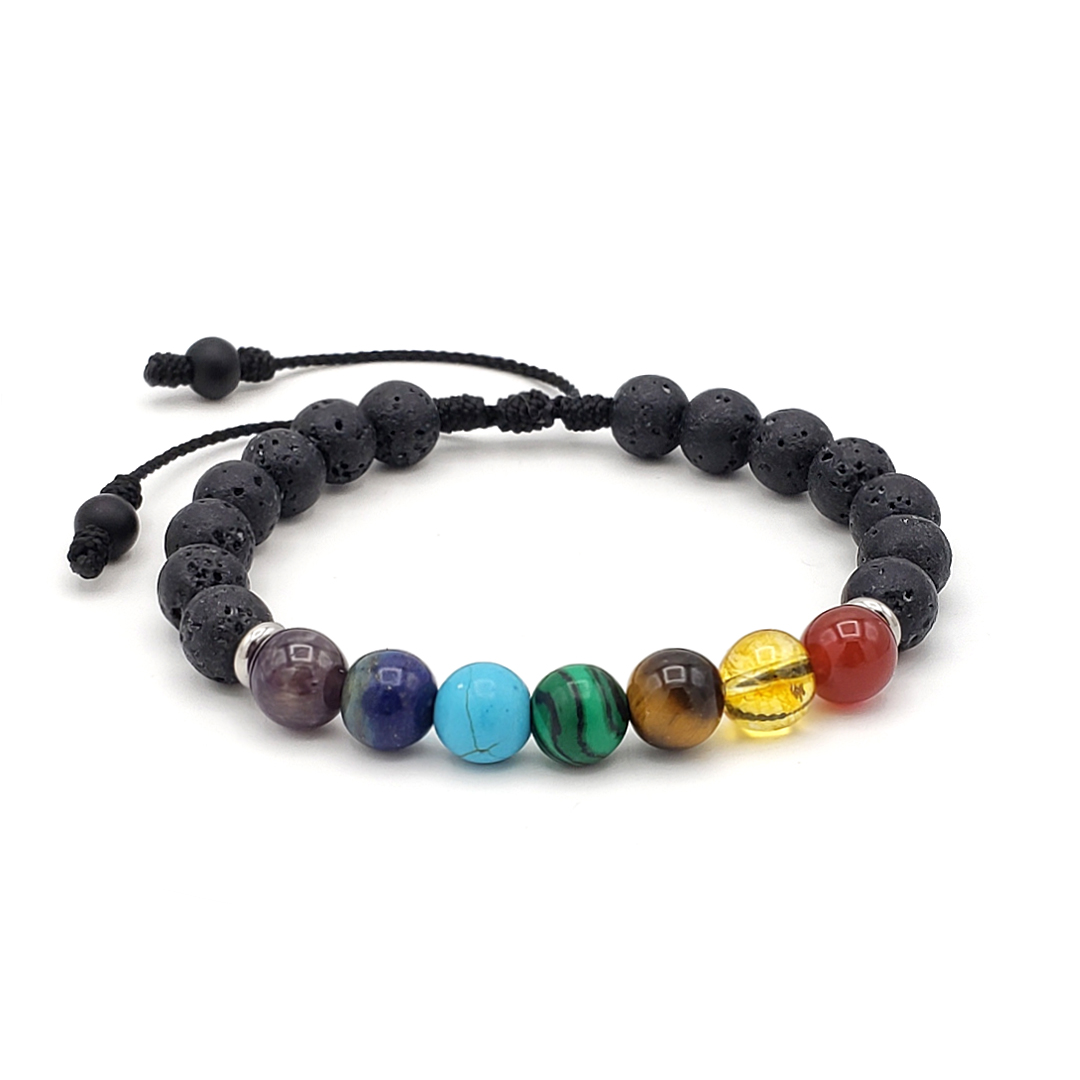 Pulsera 7 Chakras Piedras Naturales | Equilibrio Energ&eacute;tico
