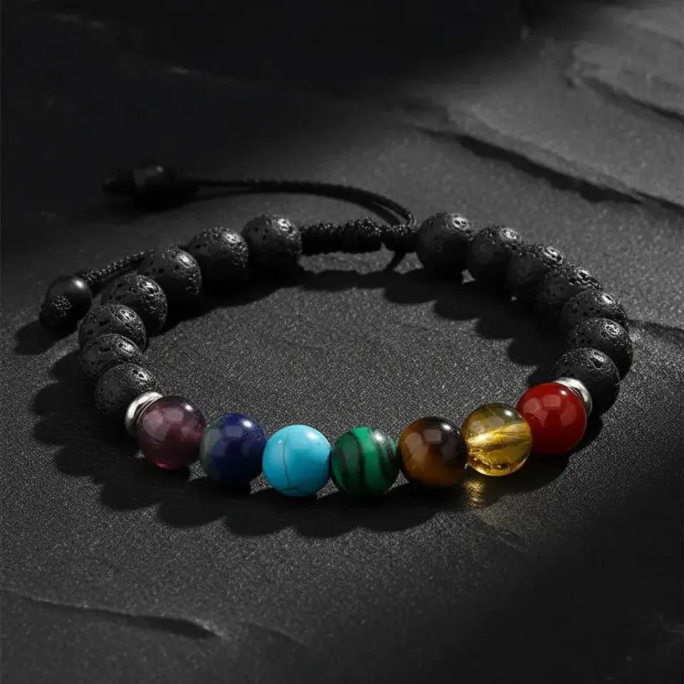 Pulsera de los 7 Chakras con Piedras Naturales 8mm 3