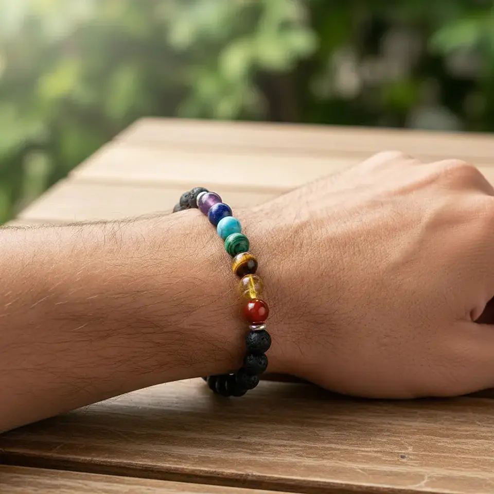 Pulsera de los 7 Chakras con Piedras Naturales 8mm 5