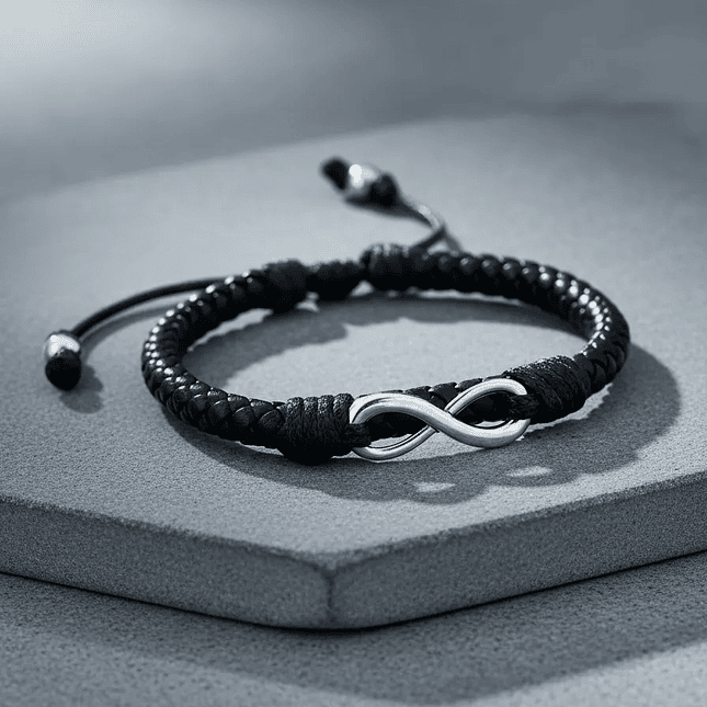 Pulsera de Infinito en Cuero Trenzado 5