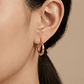 Aretes Candongas Lisas Oro Laminado 18k - Miniatura 2
