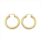 Aretes Candongas Lisas Oro Laminado 18k - Miniatura 5