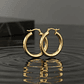 Aretes Candongas Lisas Oro Laminado 18k - Miniatura 3