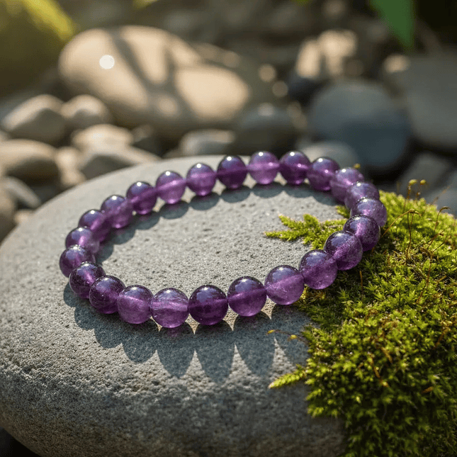 Pulsera Piedra Amatista Natural 8mm 3