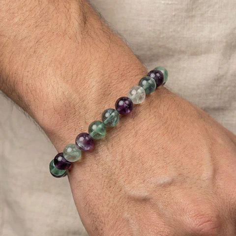 Pulsera Piedra Fluorita Natural 8mm