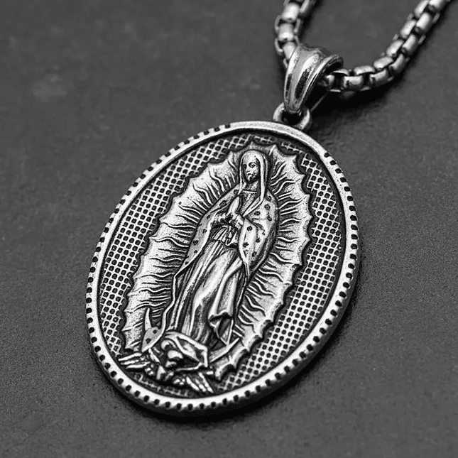 Cadena con Medalla Virgen de Guadalupe Acero Inoxidable 2
