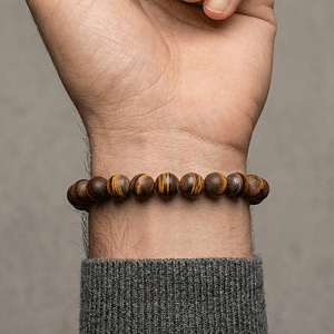 Pulsera de Ojo de Tigre Mate Natural 8mm
