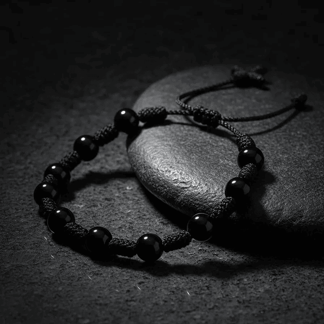 Pulsera Denario Turmalina Negra Natural 6mm 5