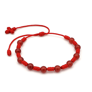 Pulsera Denario Cornalina Natural 6mm