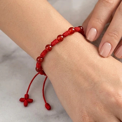 Pulsera Denario Cornalina Natural 6mm