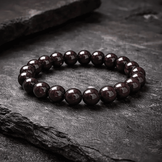 Pulsera de Piedra Granate Natural 8mm 3