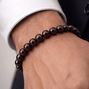 Pulsera de Piedra Granate Natural 8mm