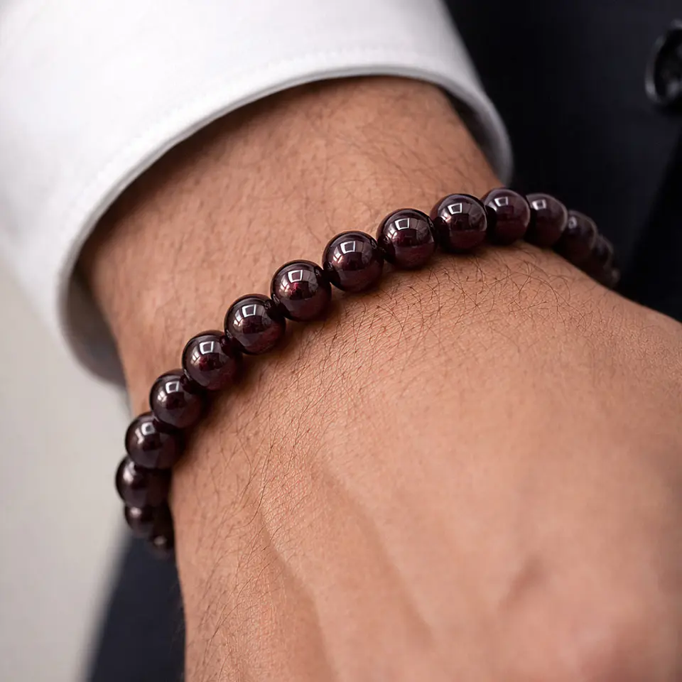 Pulsera de Piedra Granate Natural 8mm 2