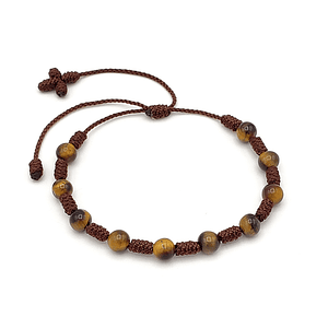 Pulsera Denario de Ojo de Tigre Natural 6mm