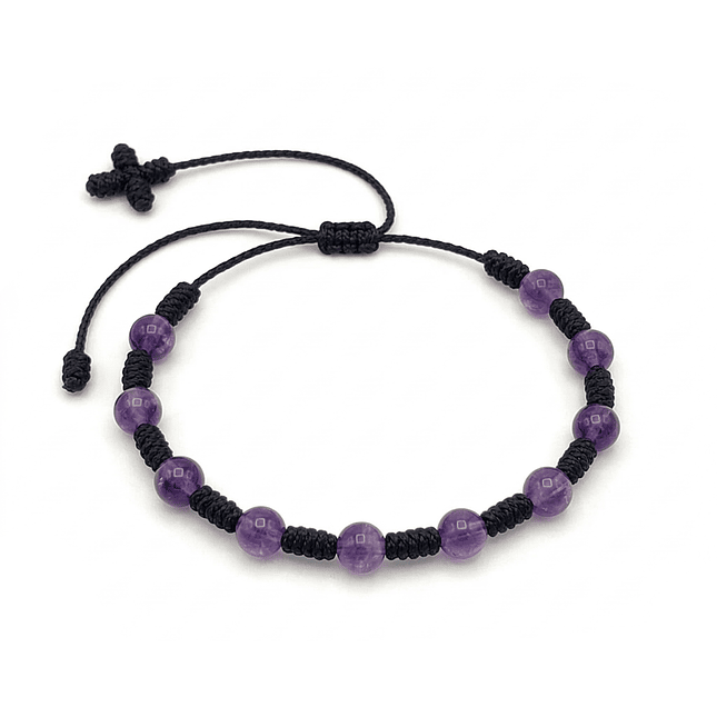 Pulsera Denario de Amatista Natural 6mm 1