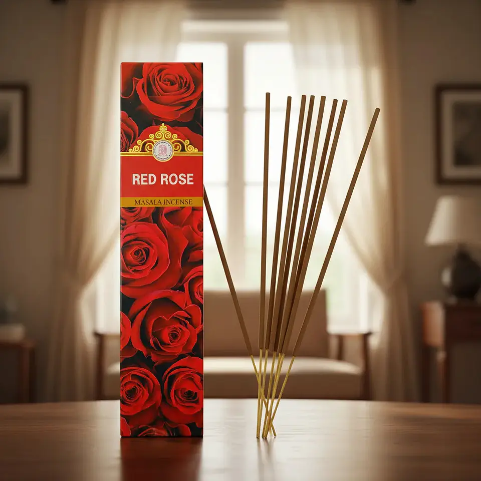 Incienso Sahumerio Rosa Roja Goloka Masala – Amor y Armonía 3
