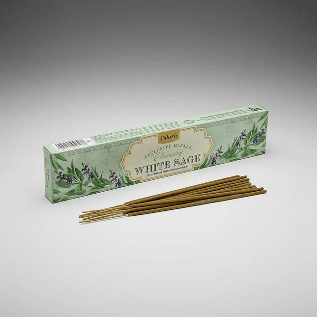 Incienso Tulasi Masala Salvia Blanca - Limpieza y Protección 4