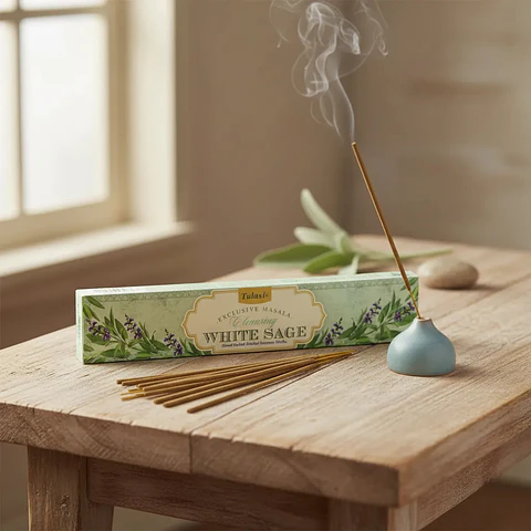 Incienso Sahumerio Salvia Blanca Tulasi Masala - Limpieza y Protección