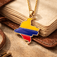 Cadena con Dije Mapa de Colombia Tricolor Nacional - Miniatura 2