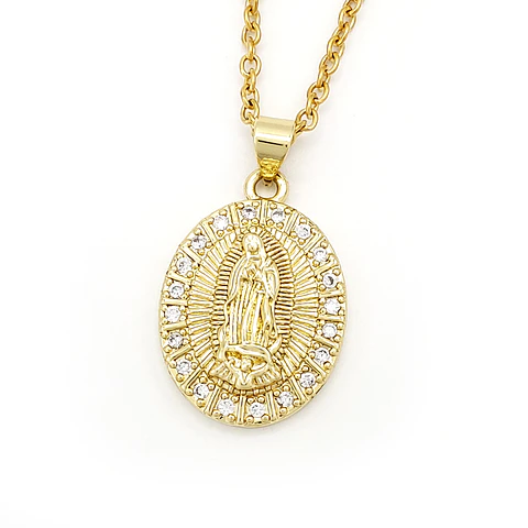 Cadena con Dije Virgen de Guadalupe Rodio