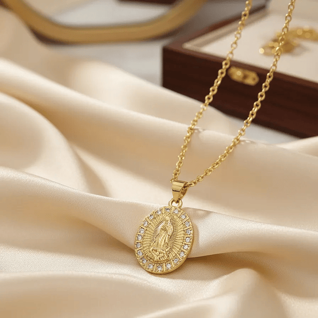 Cadena con Dije Virgen de Guadalupe Rodio 5