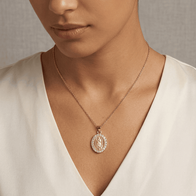 Cadena con Dije Virgen de Guadalupe Rodio 2