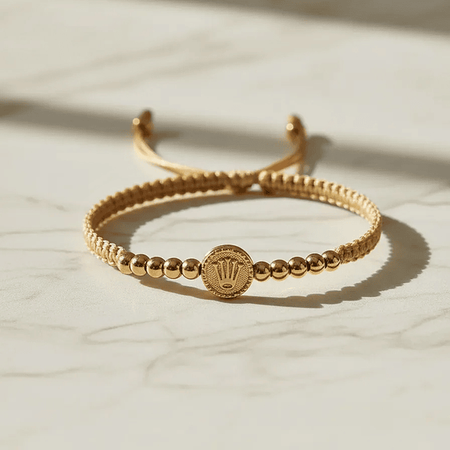 Pulsera con Dije Corona Oro Laminado 18k 4