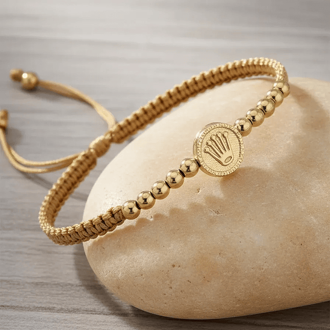 Pulsera con Dije Corona Oro Laminado 18k 3