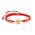 Pulsera con Dije Trébol de la Suerte Oro Laminado 18k