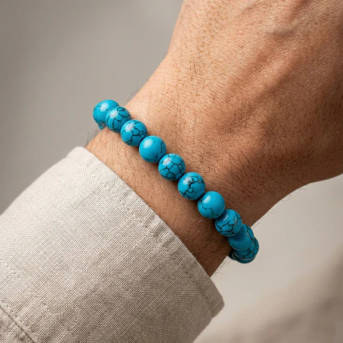Pulsera con Piedra Turquesa 8mm