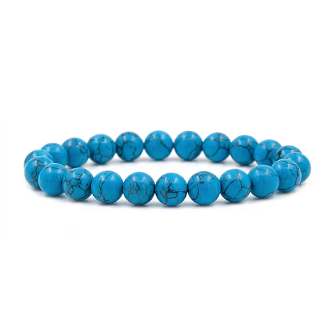 Pulsera con Piedra Turquesa 8mm