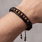 Pulsera Cuero Trenzado con Piedras Ojo de Tigre 6mm - Miniatura 2