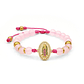 Pulsera Cuarzo Rosado con Virgen de Guadalupe - Miniatura 1